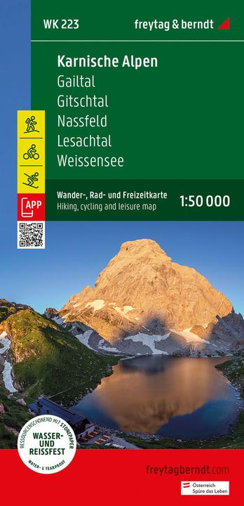 Produktbild Karnische Alpen, Wander-, Rad- und Freizeitkarte 1:50.000, freytag & berndt, WK 223