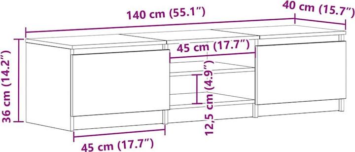 Actual product image VidaXL Briar (140 x 40 x 36 cm)