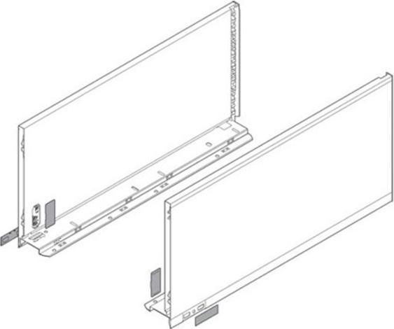 Actual product image Blum Flexible front drawer sets LEGRABOX pure F, silk white