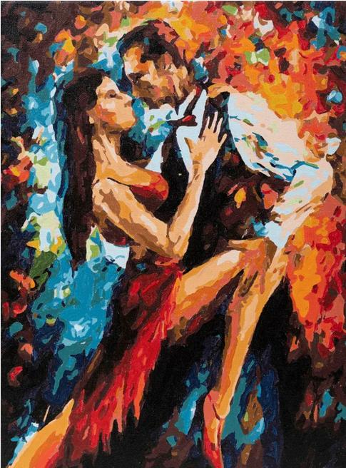 Produktbild Craft Buddy Paint by Numbers "Kiss in Melody" 30 x 40 cm