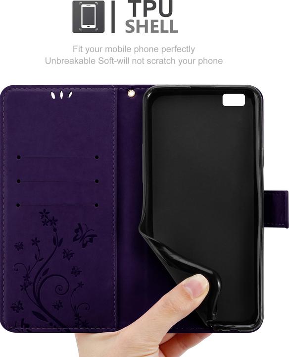 Productafbeelding Cadorabo Bloemen Boekomslag (Huawei P8 Lite)
