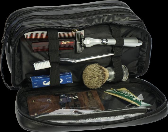 Produktbild Herrentasche aus Kunstleder, 2 grosse Fächer, 1 grosses Fach mit Nass-Fach,29x18x13 cm