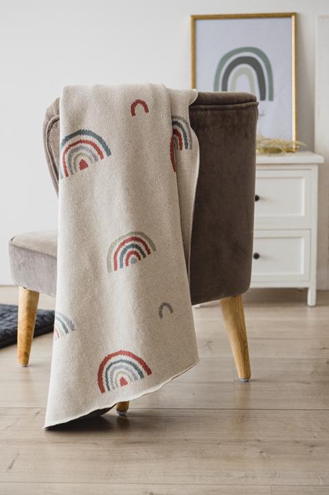 Actual product image Kaiser Baby blanket Rainbow natural combo 80 x 100 cm (80 x 100 cm)