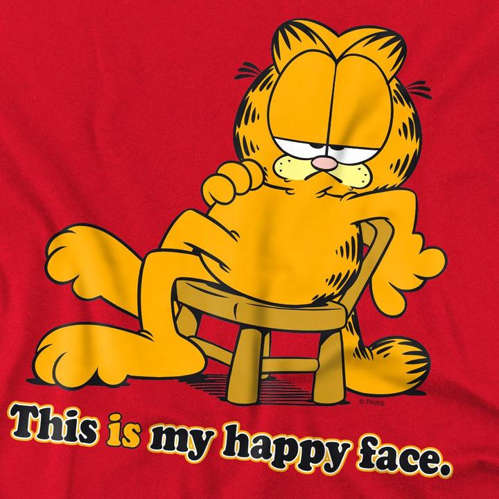 Actual product image Garfield Mens Happy Face T-Shirt (4XL)