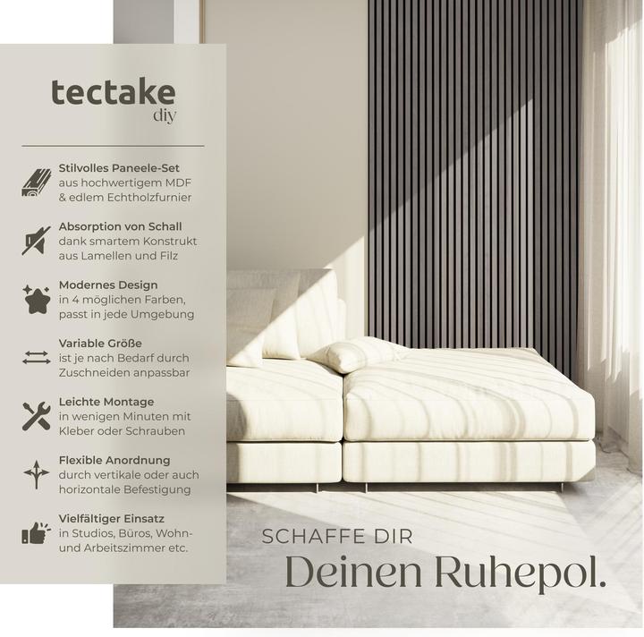 Produktbild tectake Set Akustikpaneele Sonic Wall Holzoptik (4 Stk.)