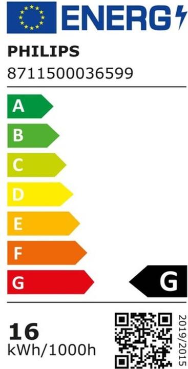 Label énergétique Philips Lampe de four T22 (E14, 15 W, 90 lm, 1 x, E)