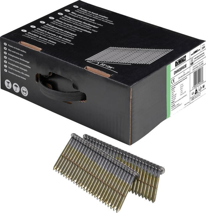 Actual product image DeWalt Strip nail 34Gr. ring 63mm 2200pcs.