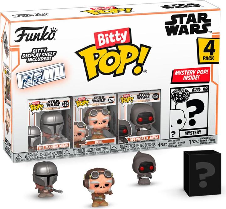 Actual product image Funko Bitty POP! mandalorian - The Mandalorian™, Bitty Pop! Kuiil™, Bitty Pop! Offworld Jawa™, and e