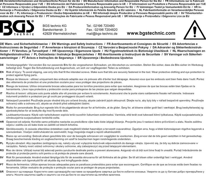 Produktbild BGS Bit-Satz mit Tiefenstopp für Gipskartonplatten 6,3 mm (1/4") Kreuzschlitz PH2 10-tlg. (6,3 mm)
