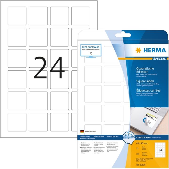 Produktbild HERMA Ablösbare Etiketten A4