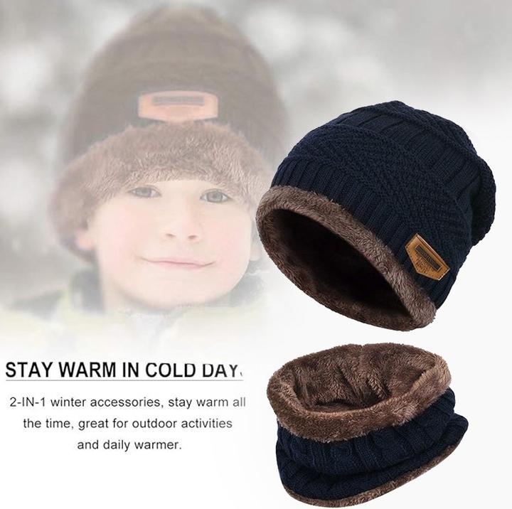 Produktbild Out of the blue Warme Kinder Mütze Beanie mit Schal