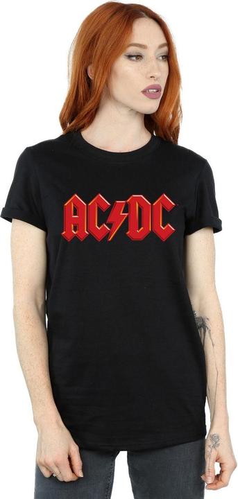 Immagine prodotto AC/DC Maglietta Boyfriend in cotone con logo rosso Donna/Ladies (4XL)
