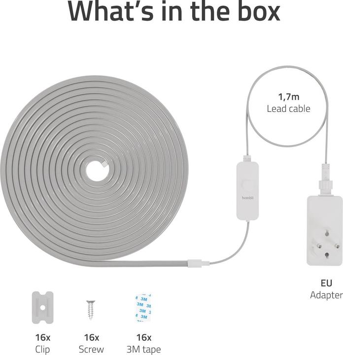 Image du produit Hombli LED Streifen (Rouge, Vert, Bleu, 500 cm, Intérieur, Extérieur)