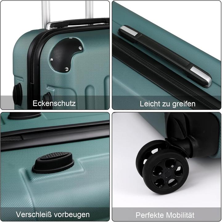 Actual product image Tan.Tomi 3-teiliges Hartschalenkoffer-Set (95 l, Hand luggage (up to 50 litres), M (50 - 90l), L (90 - 115l))