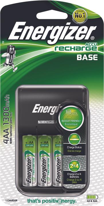 Energizer Base (1 Stk., AAA, AA, 1300 mAh, Ladegerät inkl. Akku)