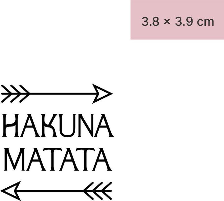 Produktbild minink Temporäres Tattoo – HAKUNA MATATA