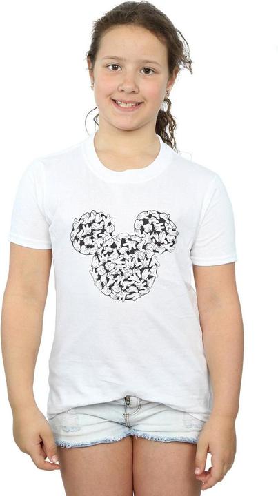 Actual product image Disney Girls Mickey Mouse Head Of Hands Cotton T-Shirt (140, 146)