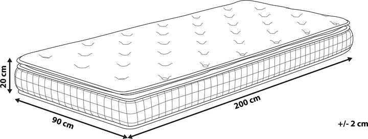 Actual product image Beliani Mattress Memory Foam medium 90 x 200 cm CHARM (90 x 200 cm, Foam core)