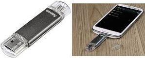 Actual product image Hama Laeta Twin (32 GB, USB-A, Micro USB, USB 2.0)