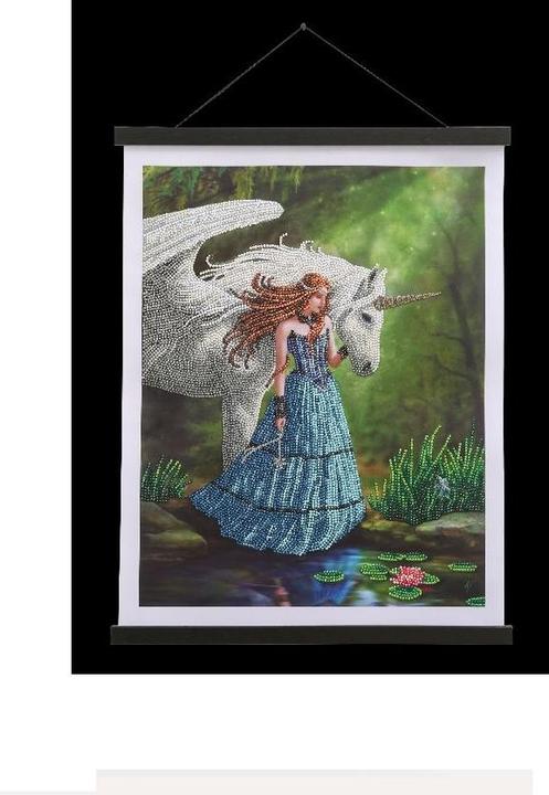 Actual product image Craft Buddy Crystal Art picture "Enchanted Pool" 35x45 cm Scroll
