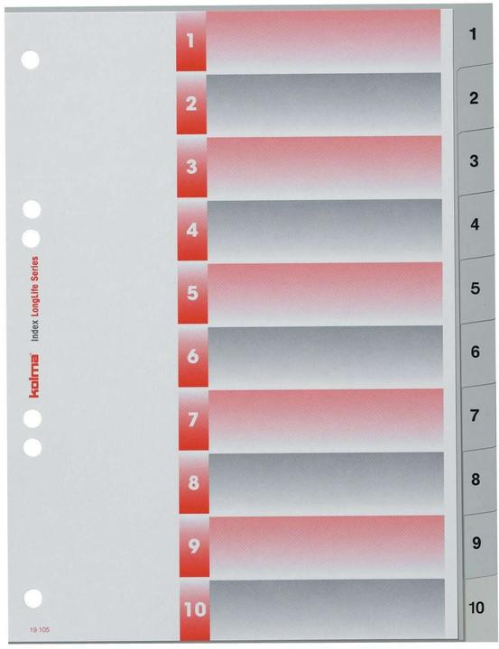 Kolma Register A5 high superstrong 1-10 10-piece grey