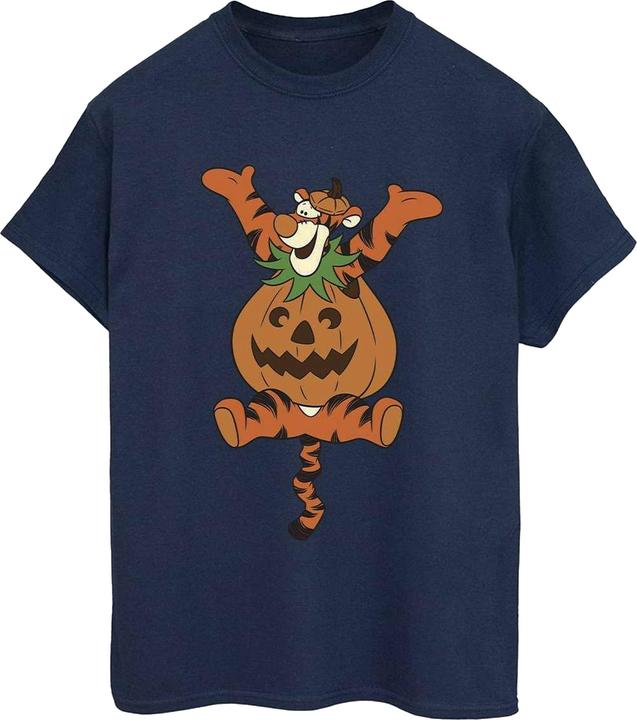 Actual product image Winnie the Pooh Womens/Ladies Tigger Pumpkin Cotton Boyfriend T-Shirt (L)