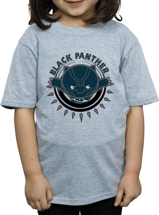 Actual product image Girls Kawaii Black Panther Pounce Cotton T-Shirt (140, 146)