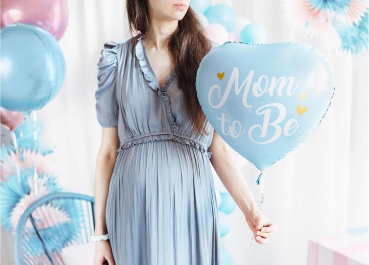 Produktbild Partydeco Folienballon Mom to be Blau