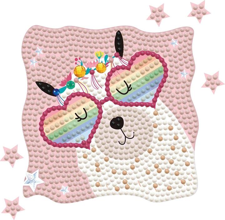 Actual product image Diamond Dotz Llama rainbow