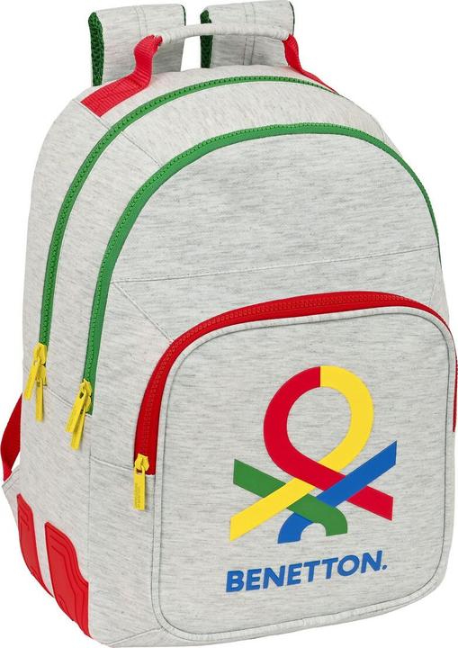 Image du produit Benetton Sac à dos scolaire Pop Gris (32 x 42 x 15 cm)