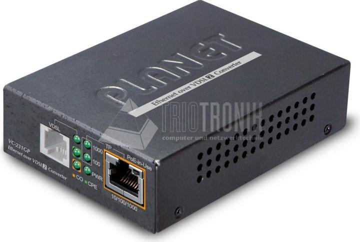 Planet 1-Port 10/100/1000T 802.3at PoE+ Ethernet to VDSL2 Converter Broadband Communication (Converters)