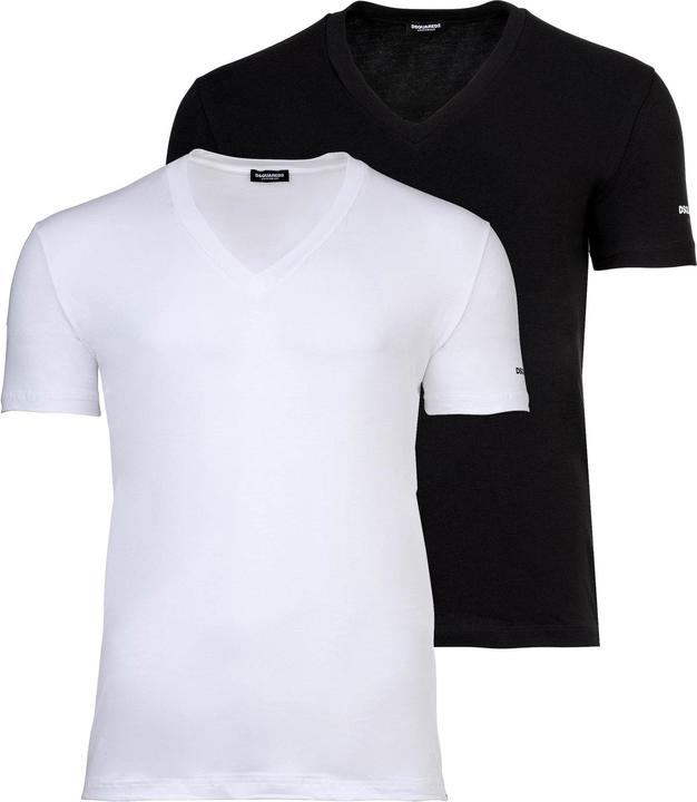 Produktbild Dsquared2 T-Shirt Casual Bequem sitzend TWIN PACK V-NECK T-SHIRT (XXL)