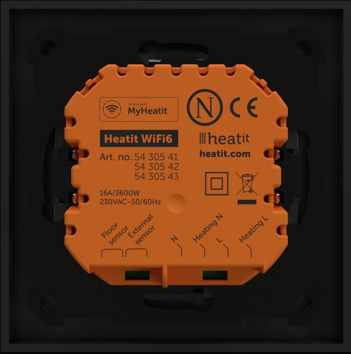 Produktbild Heatit WiFi6 Thermostat (Black Matt)