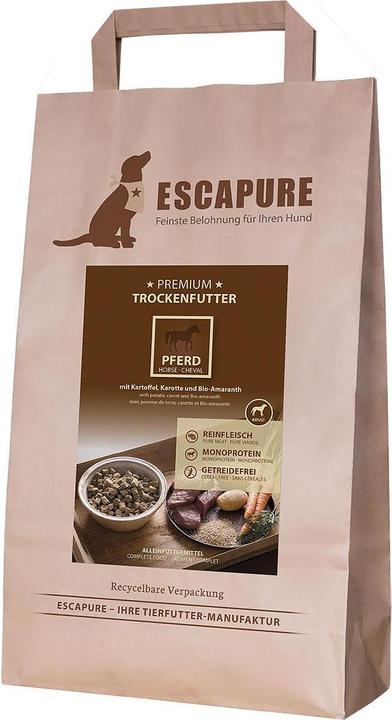 Produktbild Escapure Trockenfutter gebacken mit 60% Pferd (Adult, 1 Stk., 1500 g)