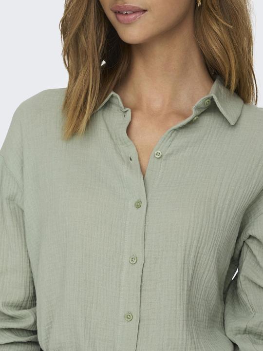 Image du produit JdY Coupe normale Col chemise Poignets avec bouton Coupe volumineuse des manches Chemise (M)