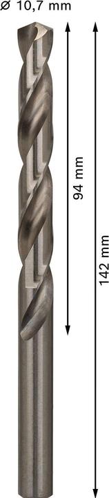 Image du produit Bosch Professional Zubehör Foret hélicoïdal PRO Metal HSS-G, 10,7 x 94 x 142 mm (10,7 mm)