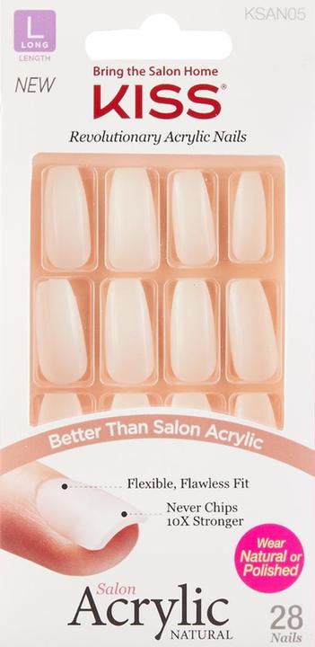 Produktbild KISS Salon Acrylic Natural (Kunstnägel, Transparent)