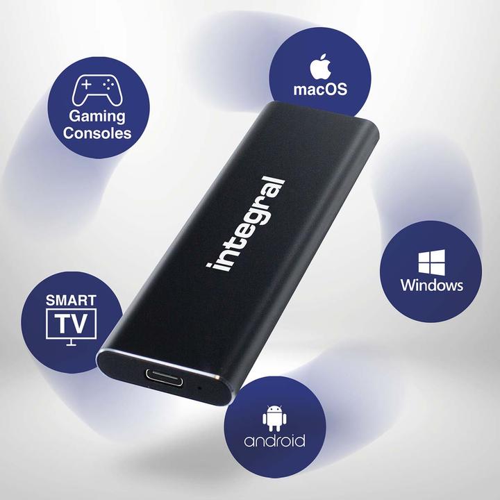 Actual product image SlimXpress Portable SSD 500 GB Black (500 GB)