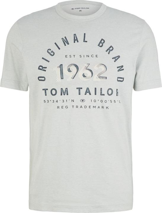 Image du produit Tom Tailor T-Shirt Gestreiftes Kurzarmshirt mit Rundhalsausschnitt und Print (M)