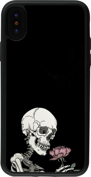 Actual product image PhoneLook Cover silicone black Halloween 2023 rose and skeleton (Apple iPhone XS, Apple iPhone X)