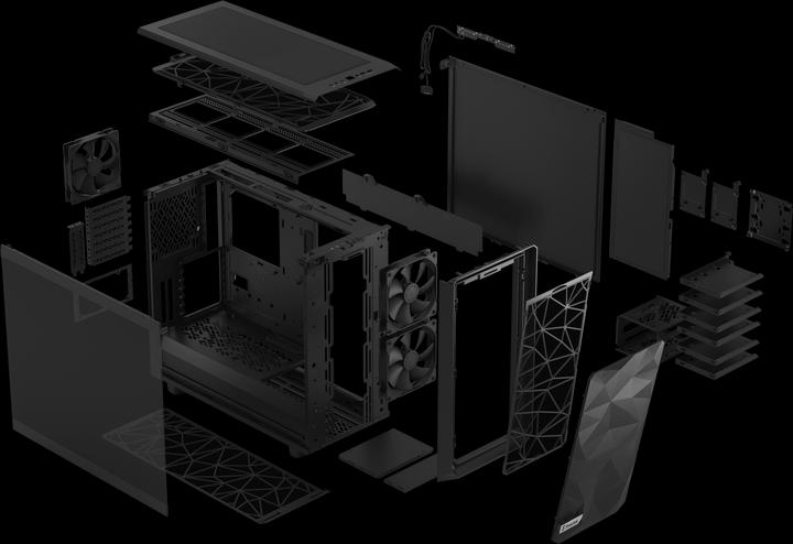 Actual product image Fractal Meshify 2 Black TG Dark (ATX)