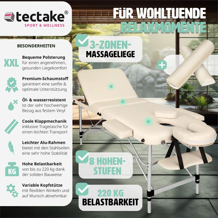 Produktbild tectake 3 Zonen Massageliege