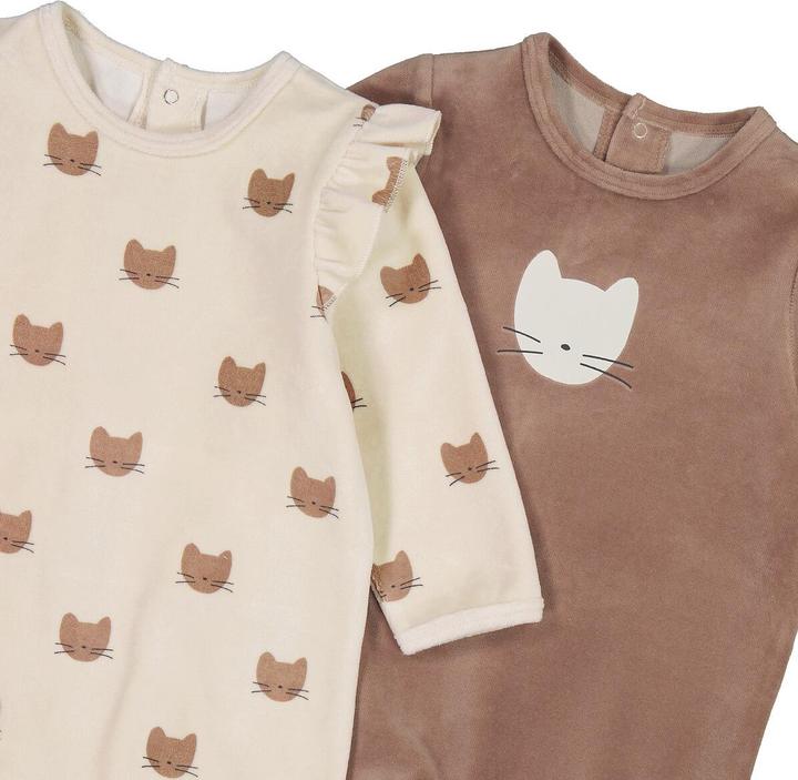Immagine prodotto La Redoute Collections Confezione da 2 tutine in velluto con motivo di gatti (74)