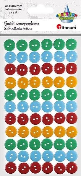 Image du produit Partydeco Boutons en plastique autocollants 66 pcs