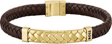 Hugo Boss Elegant Leather Bracelet For Men Tailored 1580675 (19 cm)
