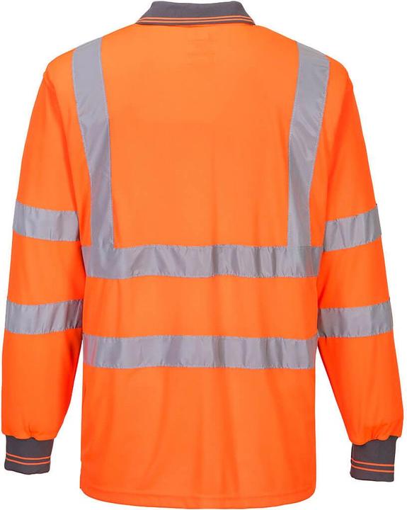 Produktbild Portwest Mens Hi-Vis Long-Sleeved Safety Polo Shirt (S)