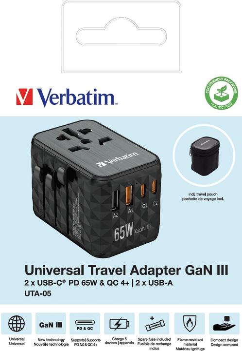 Produktbild Verbatim Universal-Reiseadapter