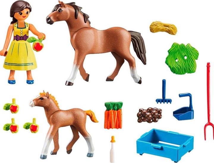 Actual product image Playmobil Spirit Pru with horse and foal (70122, Playmobil Spirit)