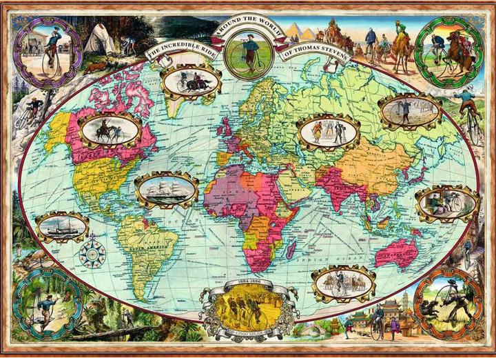 Actual product image Ravensburger Le tour du monde à vélo (1000 pieces)