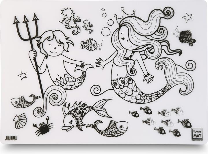 Produktbild Funny Mat Abwaschbare Malmatte Meerjungfrau (48 x 33.5 cm)